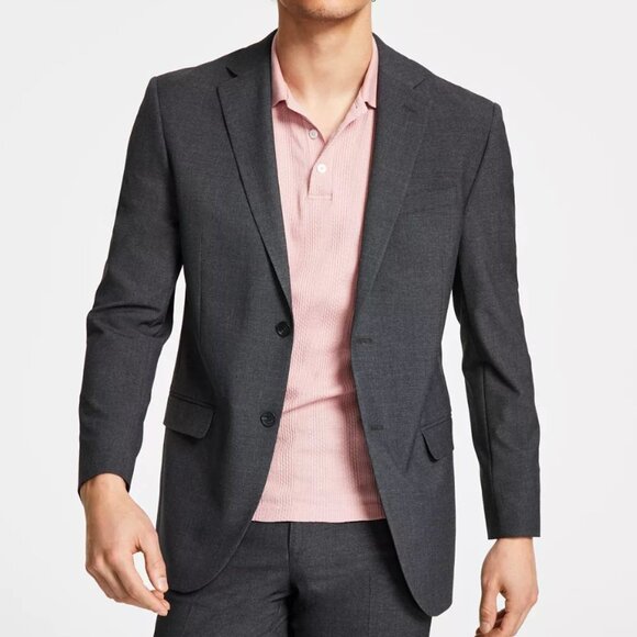 DKNY Single Breasted Double Button Blazer Suit Jacket - Charcoal - size 46R - Picture 8 of 8